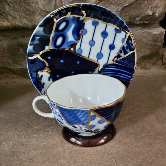 Lomonosov Imperial Porcelain Factory Tea cup And Saucer Tulip Baikal - Picture 4 of 12